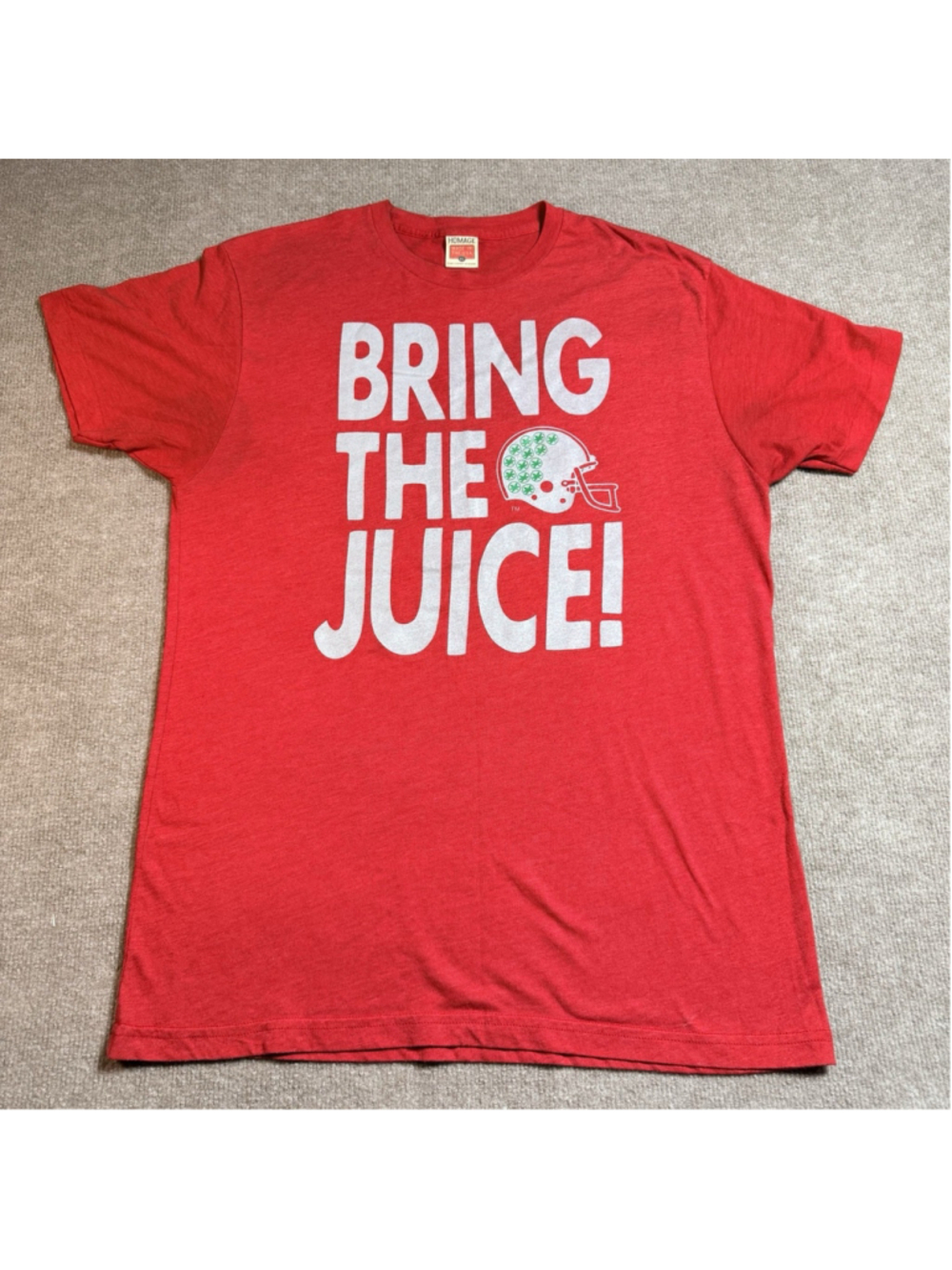 Homage Ohio‎ State Shirt Mens XL Red Bring The Juice Tri-Blend Buckeye Tee